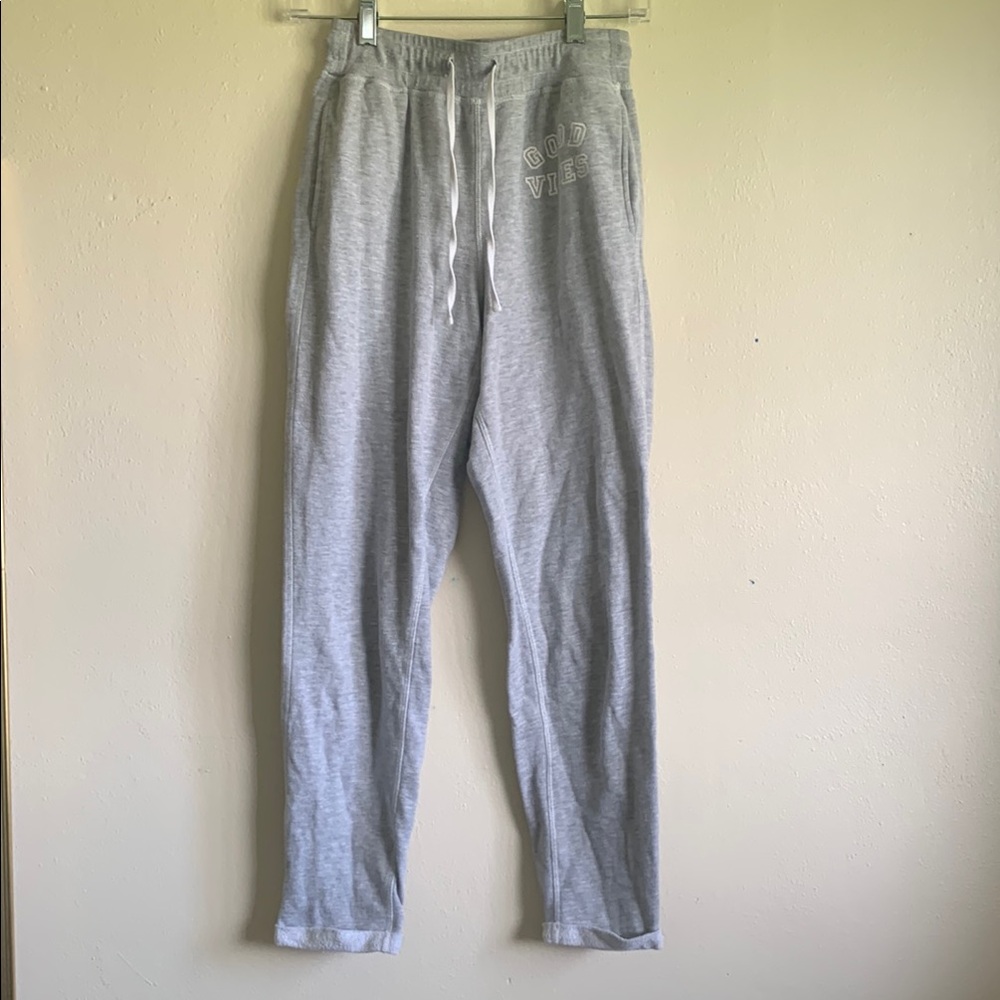 Adorable Gray Joggers with Elastic Waistband and Relaxed Fit